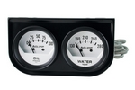 GAUGE CONSOLE, OILP/WTMP, 2-1/16", 100 PSI/280 F, WHT DIAL, BLK BZL, AUTOG